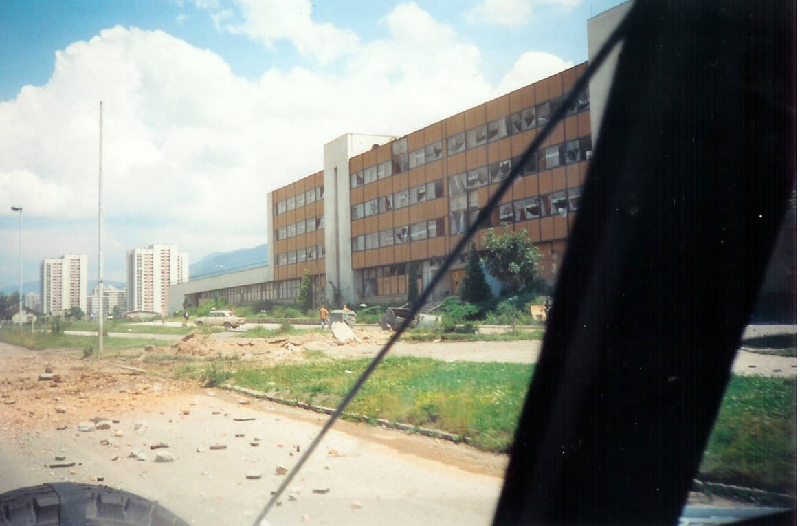 500lb aircraft bomb explosion site (outside TV2 building)