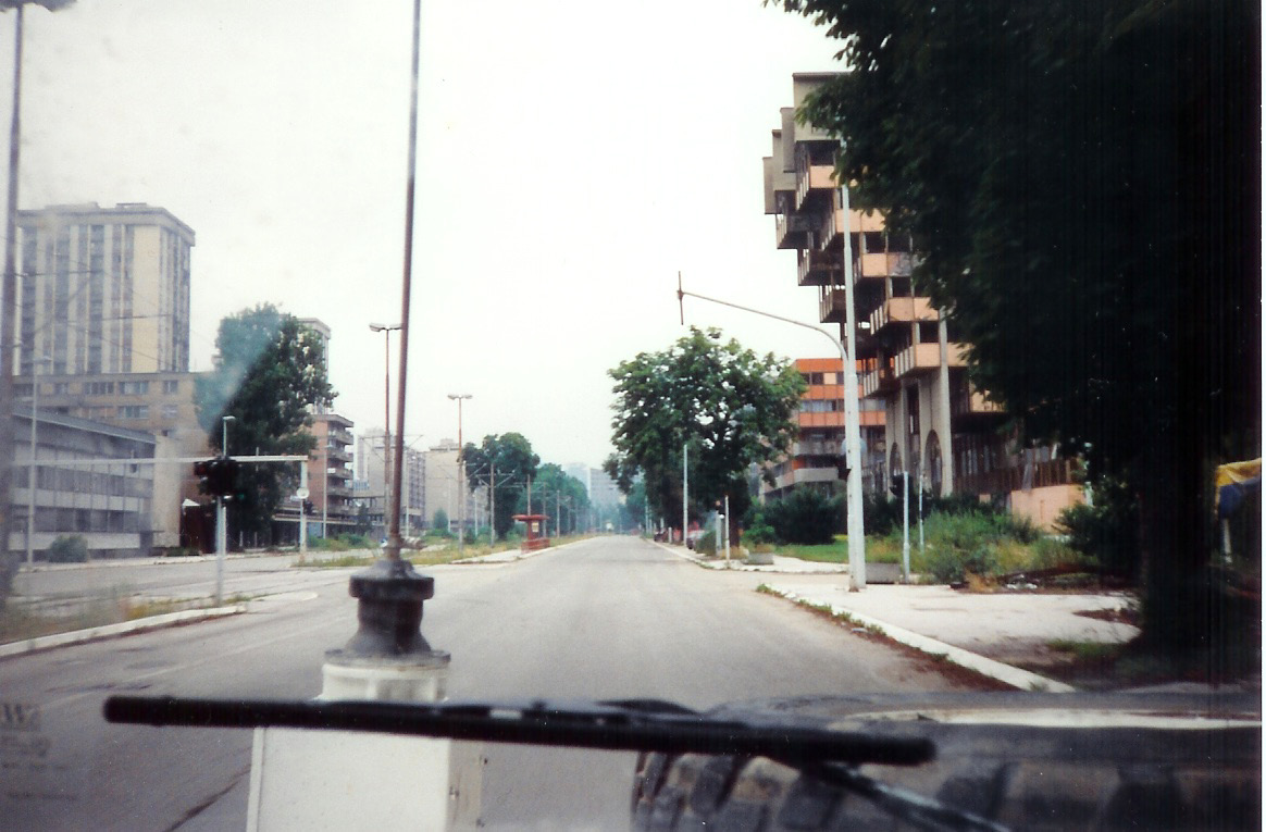 Start of Sniper Alley (Serbs dug in around 50m on right)